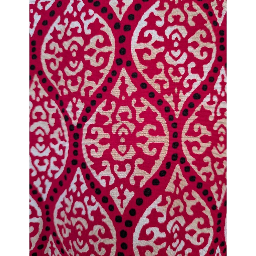 Chico's Travelers Red Bandana Paisley Maxi Skirt Size 3 Wrinkle Resistant XL - Picture 10 of 12
